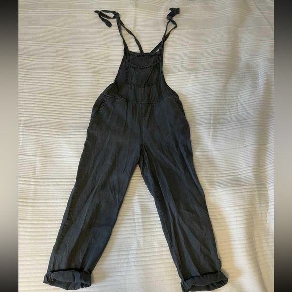 aerie Pants - Aerie Charcoal grey overalls